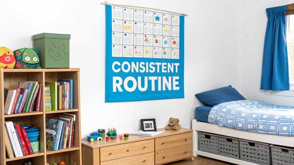 visual information for a consistent routine