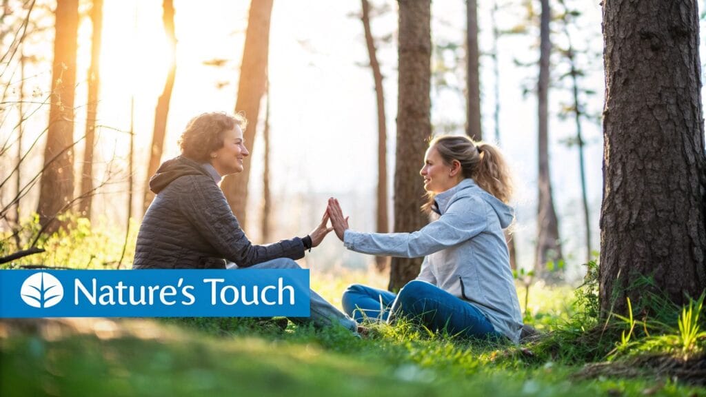 people in contact with nature.