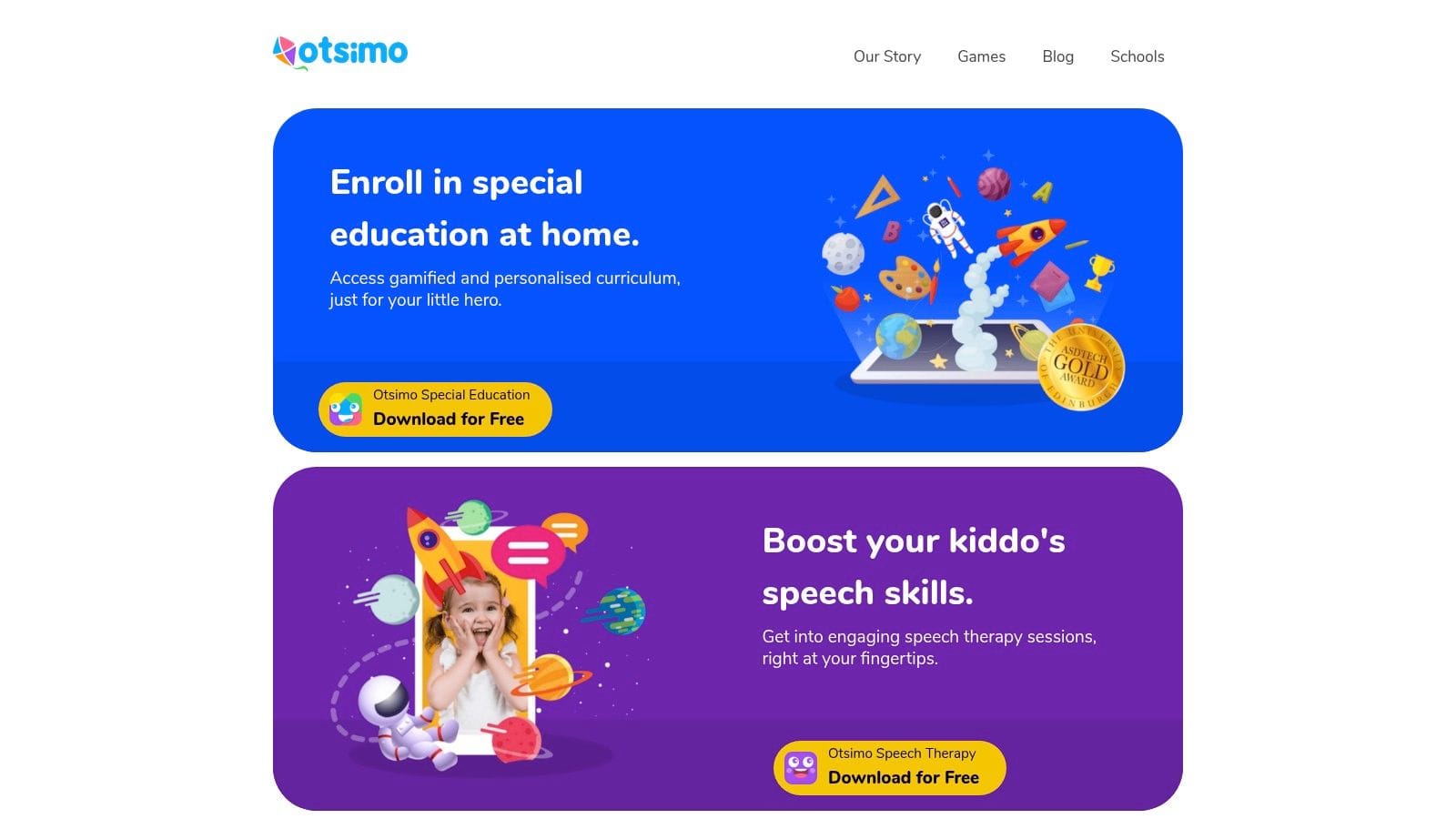 Otsimo Special Education: For Gamified Learning