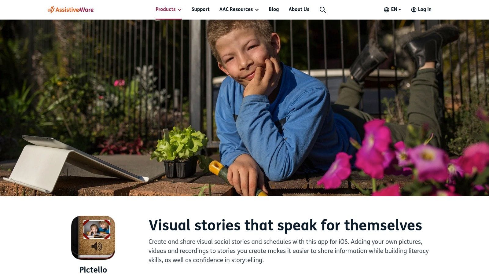 Pictello (AssistiveWare): For Creating Social Stories