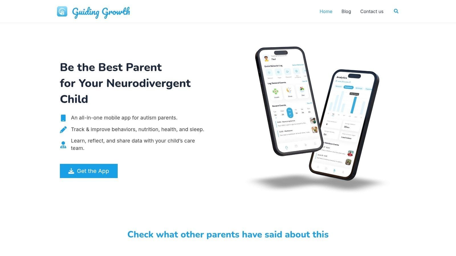 Screenshot from https://guidinggrowth.app